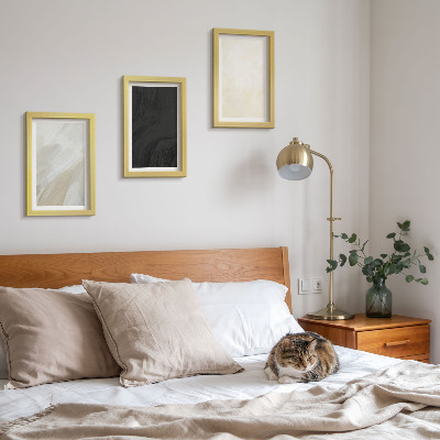 3-piece wall art set Structures in different shades of minimalism