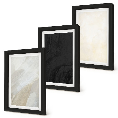 3-piece wall art set Structures in different shades of minimalism