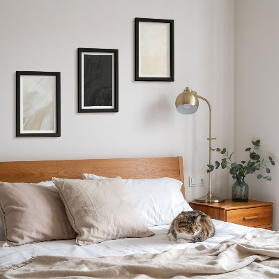 3-piece wall art set Structures in different shades of minimalism