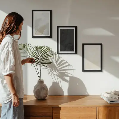 3-piece wall art set in structures of minimalist shades