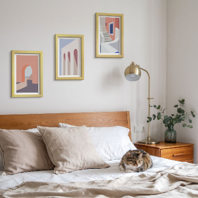 Photo frame wall Illustrations of urban architecture in a minimalist style