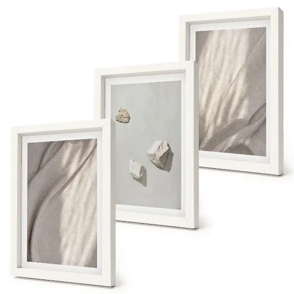 Modern boho structure close-ups triptych framed