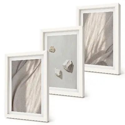 Modern boho structure close-ups triptych framed