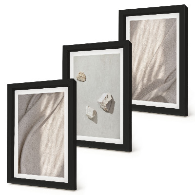 Framed triptych Close-ups of modern boho style structures