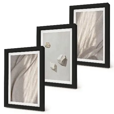 Modern boho structure close-ups triptych framed
