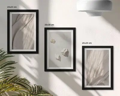 Modern boho structure close-ups triptych framed