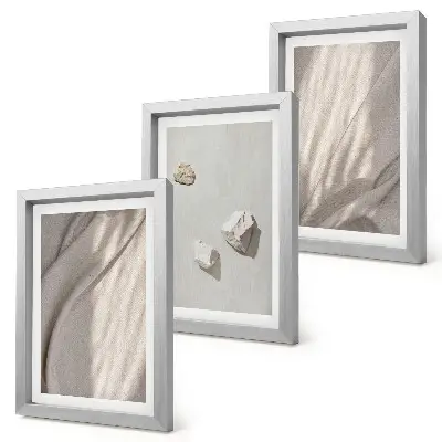 Modern boho structure close-ups triptych framed
