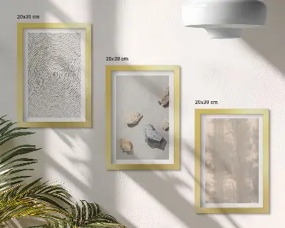 3-piece wall art set boho textures with natural structures
