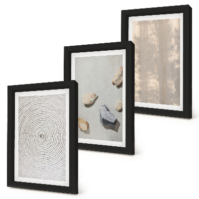3-piece wall art set Boho textures natural structures