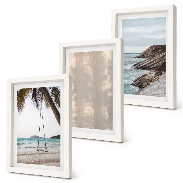 3-piece wall art set summer sand and seaside landscape views