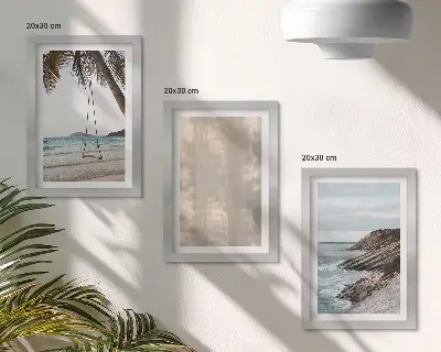 3-piece wall art set summer sand and seaside landscape views