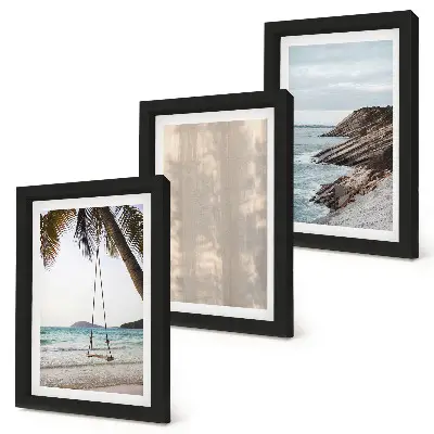 3-piece wall art set summer sand and seaside landscape views