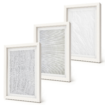 3-piece wall art set Bright string structures patterns in the sand