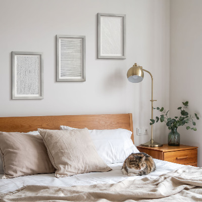 3-piece wall art set Bright string structures patterns in the sand