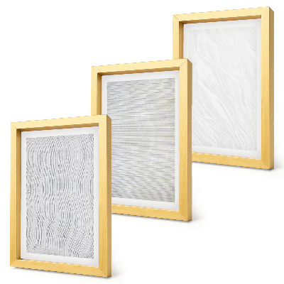 3-piece wall art set Bright string structures patterns in the sand
