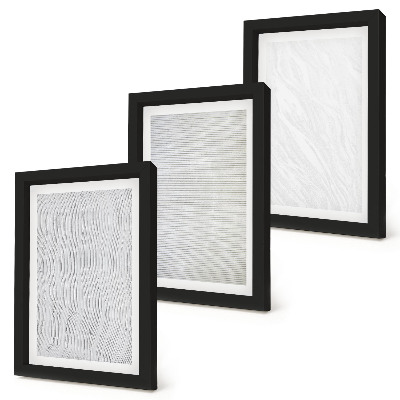 3-piece wall art set Bright string structures patterns in the sand