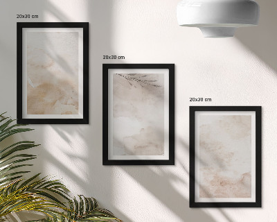 Photo frame wall Watercolor spots and leaves in pastel colors
