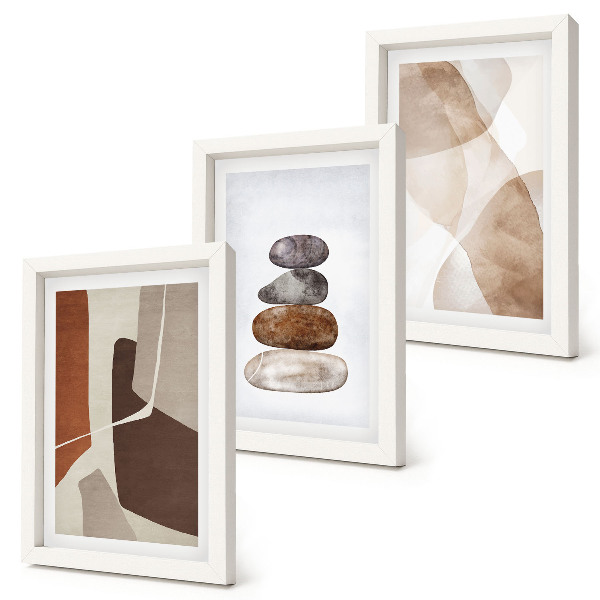 Framed triptych Abstract painting modern decorations