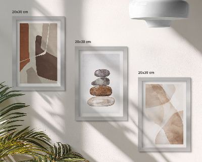 Framed triptych Abstract painting modern decorations