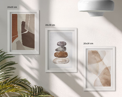 Framed triptych Abstract painting modern decorations