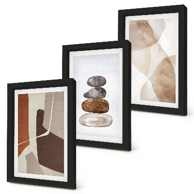 Framed triptych Abstract painting modern decorations