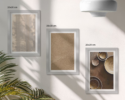 3-piece wall art set Structures and textures in a minimalist style