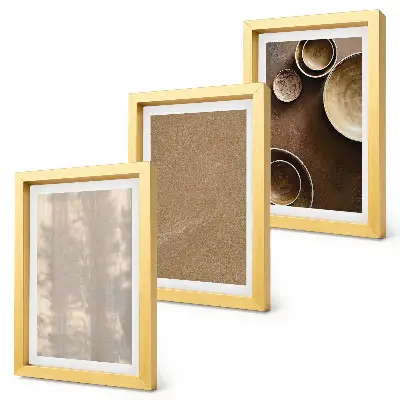 3-piece wall art set featuring structures and textures in a minimalist style
