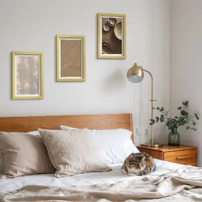 3-piece wall art set featuring structures and textures in a minimalist style