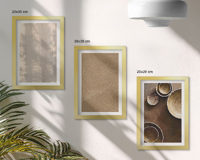 3-piece wall art set Structures and textures in a minimalist style