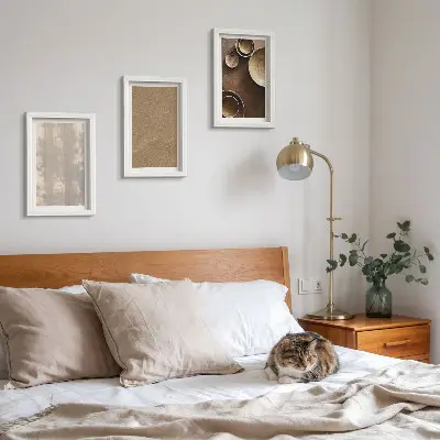 3-piece wall art set featuring structures and textures in a minimalist style