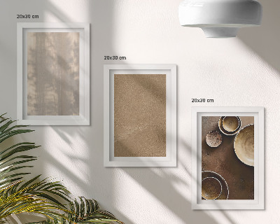 3-piece wall art set Structures and textures in a minimalist style