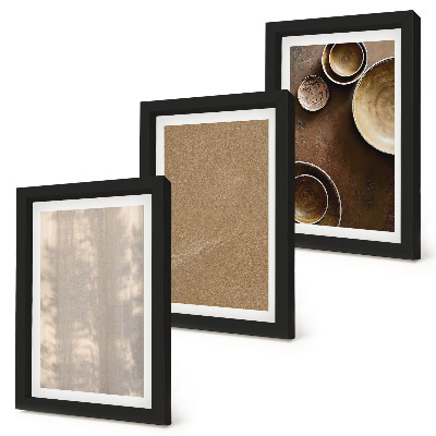 3-piece wall art set Structures and textures in a minimalist style