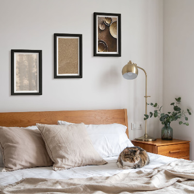 3-piece wall art set Structures and textures in a minimalist style