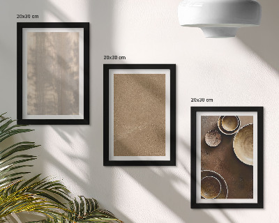 3-piece wall art set Structures and textures in a minimalist style
