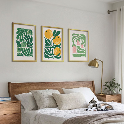 Wall art set Minimalist plant patterns