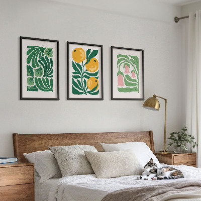Wall art set Minimalist plant patterns