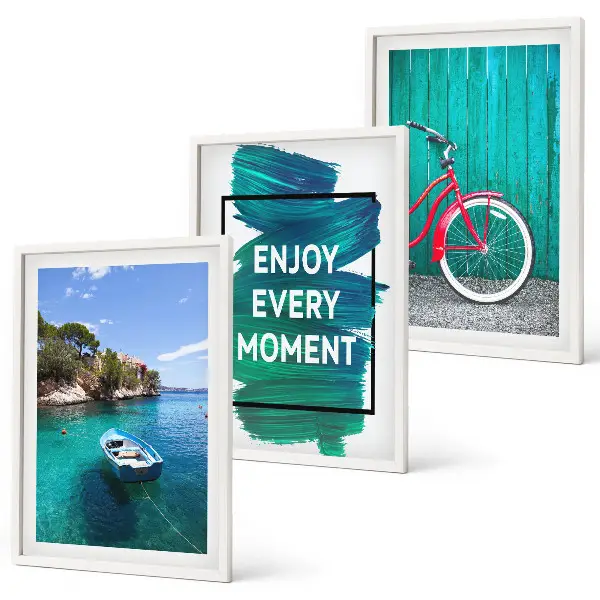 Wall art set sea boat and bike inspiration