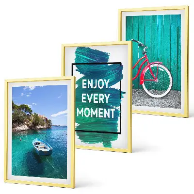 Wall art set sea boat and bike inspiration
