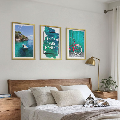Wall art set Sea boat bike inspiration