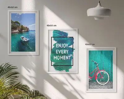Wall art set sea boat and bike inspiration