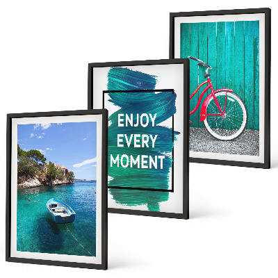 Wall art set Sea boat bike inspiration