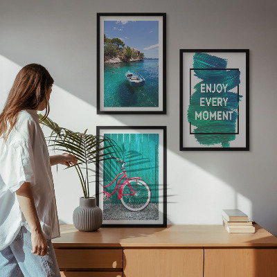Wall art set Sea boat bike inspiration