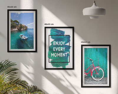 Wall art set Sea boat bike inspiration