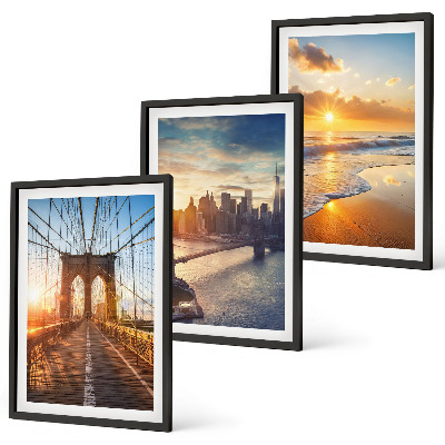 Wall art set Bridges sunsets city