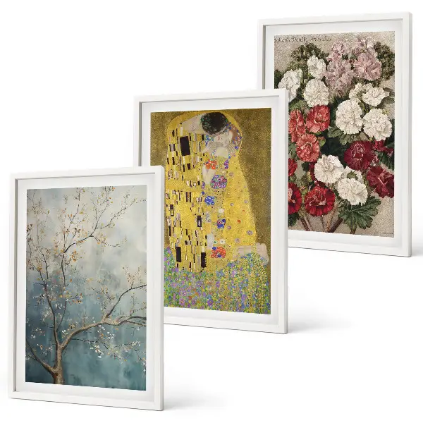Gustav Klimt Tree of Life wall art set set of 3 framed prints