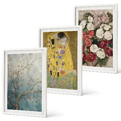 Gustav Klimt Tree of Life wall art set set of 3 framed prints