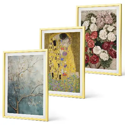 Gustav Klimt Tree of Life wall art set set of 3 framed prints