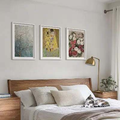 Gustav Klimt Tree of Life wall art set set of 3 framed prints