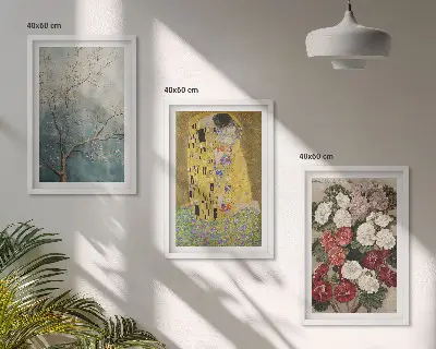 Gustav Klimt Tree of Life wall art set set of 3 framed prints