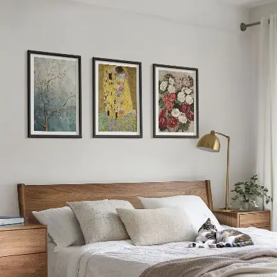 Gustav Klimt Tree of Life wall art set set of 3 framed prints